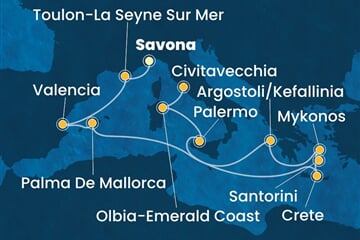 Costa Pacifica - Itálie, Francie, Španělsko, Řecko (ze Savony)