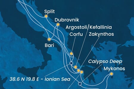 Costa Deliziosa - Itálie, Řecko, Chorvatsko (z Benátek)
