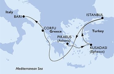 MSC Fantasia - Řecko, Turecko, Itálie (z Pirea)