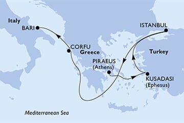 MSC FANTASIA - Řecko, Turecko, Itálie (z Pirea)