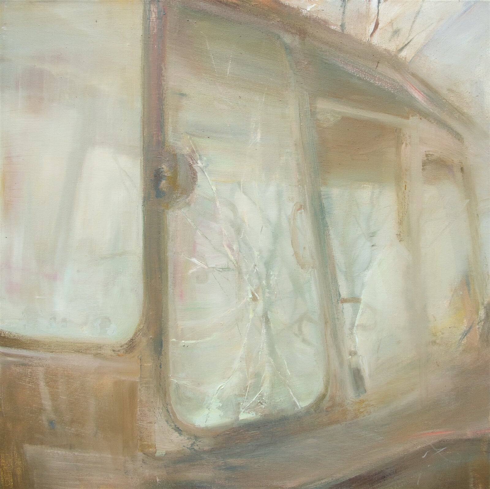 Adéla Topolová: Bagr, 90 × 90 cm