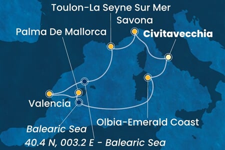Costa Pacifica - Itálie, Francie, Španělsko (z Civitavecchie)