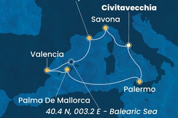 Costa Pacifica - Itálie, Francie, Španělsko (z Civitavecchie)