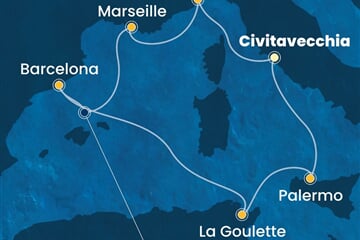 Costa Pacifica - Itálie, Francie, Španělsko, Tunisko (z Civitavecchie)