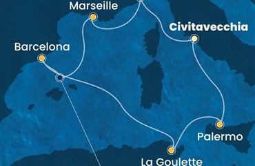 Costa Pacifica - Itálie, Francie, Španělsko, Tunisko (z Civitavecchie)