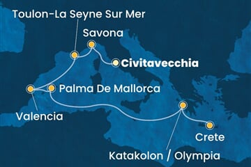 Costa Pacifica - Itálie, Francie, Španělsko, Řecko (z Civitavecchie)