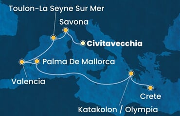Costa Pacifica - Itálie, Francie, Španělsko, Řecko (z Civitavecchie)