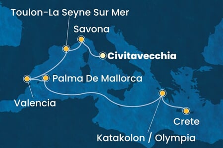 Costa Pacifica - Itálie, Francie, Španělsko, Řecko (z Civitavecchie)