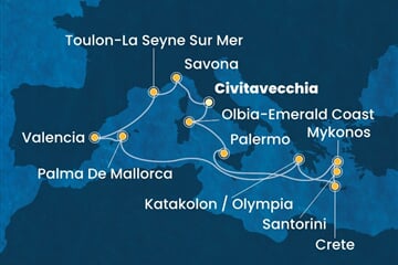 Costa Pacifica - Itálie, Francie, Španělsko, Řecko (z Civitavecchie)