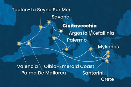 Costa Pacifica - Itálie, Francie, Španělsko, Řecko (z Civitavecchie)