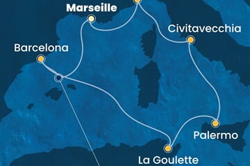 Costa Pacifica - Francie, Španělsko, Tunisko, Itálie (z Marseille)