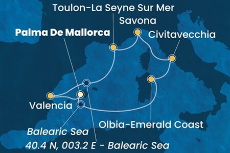 Costa Pacifica - Španělsko, Itálie, Francie (Palma de Mallorca)