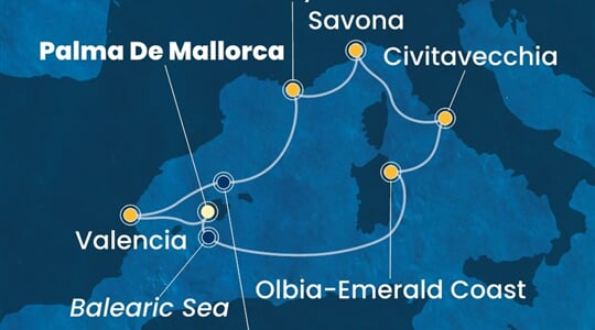 Costa Pacifica - Španělsko, Itálie, Francie (Palma de Mallorca)