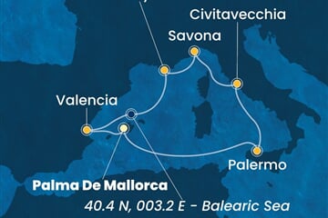 Costa Pacifica - Španělsko, Itálie, Francie (Palma de Mallorca)