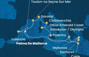 Costa Pacifica - Španělsko, Řecko, Itálie, Francie (Palma de Mallorca)