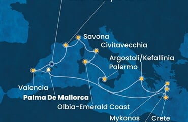 Costa Pacifica - Španělsko, Řecko, Itálie, Francie (Palma de Mallorca)