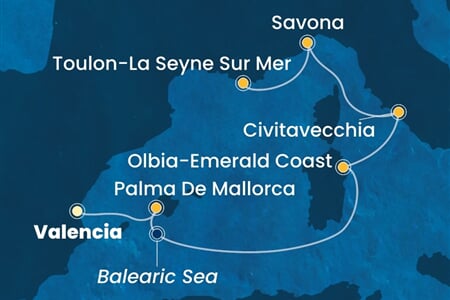 Costa Pacifica - Španělsko, Itálie, Francie (Valencie)