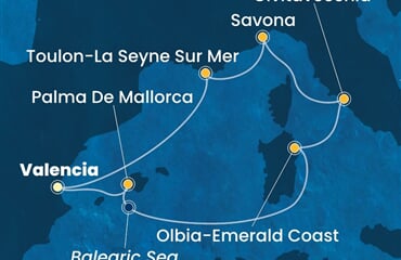 Costa Pacifica - Španělsko, Itálie, Francie (Valencie)