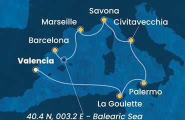 Costa Pacifica - Španělsko, Tunisko, Itálie, Francie (Valencie)