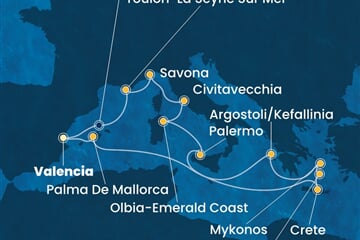 Costa Pacifica - Španělsko, Řecko, Itálie, Francie (Valencie)