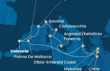 Costa Pacifica - Španělsko, Řecko, Itálie, Francie (Valencie)