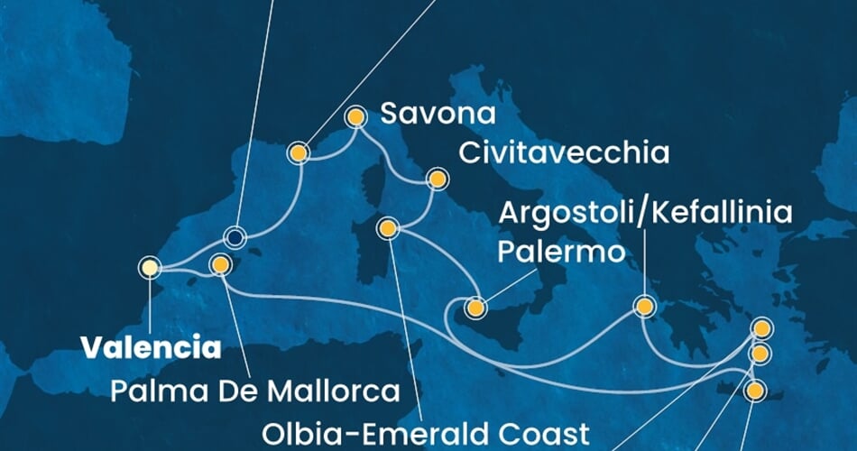 Trasa plavby CPA-VLC14A0E