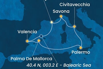 Costa Pacifica - Francie, Španělsko, Itálie (Toulon)