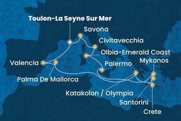 Costa Pacifica - Francie, Španělsko, Řecko, Itálie (Toulon)