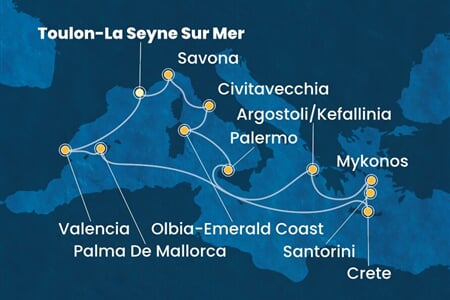Costa Pacifica - Francie, Španělsko, Řecko, Itálie (Toulon)