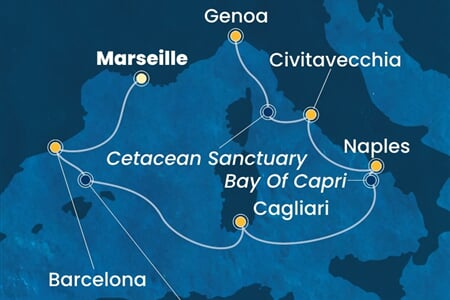 Costa Smeralda - Francie, Španělsko, Itálie (z Marseille)