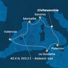 Costa Pacifica - Itálie, Francie, Španělsko, Tunisko (z Civitavecchie)