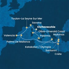 Costa Pacifica - Itálie, Francie, Španělsko, Řecko (z Civitavecchie)