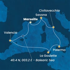 Costa Pacifica - Francie, Španělsko, Tunisko, Itálie (z Marseille)