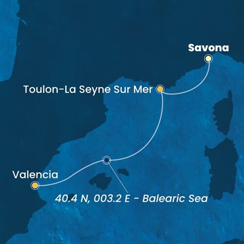Trasa plavby CPA-SVN02A33