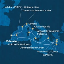 Costa Pacifica - Španělsko, Řecko, Itálie, Francie (Valencie)