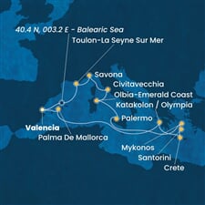 Costa Pacifica - Španělsko, Řecko, Itálie, Francie (Valencie)