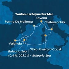Costa Pacifica - Francie, Španělsko, Itálie (Toulon)
