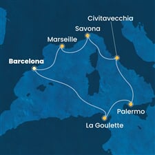 Costa Pacifica - Španělsko, Tunisko, Itálie, Francie (z Barcelony)