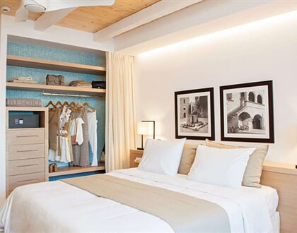 Hotel Esperos Village Blue & Spa: fotografie vybavení exteriérů a interiérů ubytování.