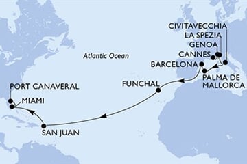 MSC Grandiosa - Francie, Itálie, Španělsko, Portugalsko, Portoriko, ... (Cannes)