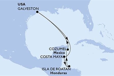 MSC SEASCAPE - Amerikai Egyesült Államok, Mexikó, Honduras (a Galveston-ből)