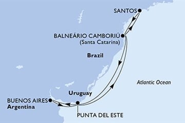 MSC Preziosa - Argentina, Uruguay, Brazílie (Buenos Aires)