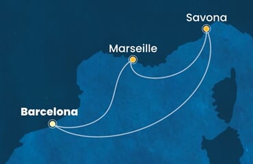 Costa Diadema - Španělsko, Francie, Itálie (z Barcelony)