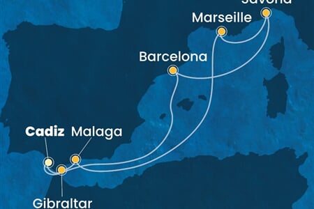 Costa Diadema - Španělsko, Velká Británie, Francie, Itálie (Cadiz)