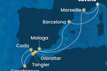 Costa Diadema - Itálie, Španělsko, Maroko, Velká Británie, Francie (ze Savony)