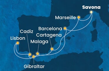 Costa Diadema - Itálie, Španělsko, Portugalsko, Velká Británie, Francie (ze Savony)