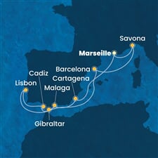 Costa Diadema - Francie, Itálie, Španělsko, Portugalsko, Velká Británie (z Marseille)