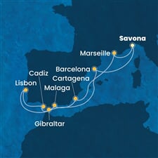 Costa Diadema - Itálie, Španělsko, Portugalsko, Velká Británie, Francie (ze Savony)
