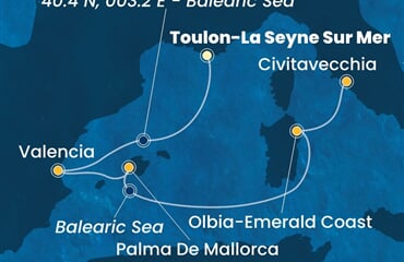 Costa Pacifica - Francie, Španělsko, Itálie (Toulon)