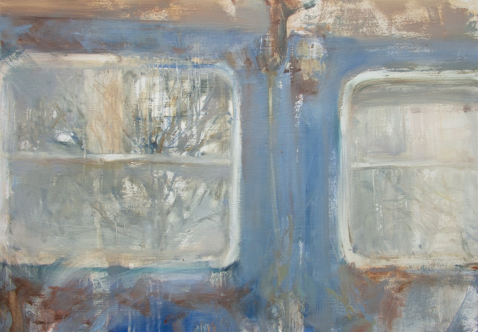 Adéla Topolová: Vlak II, 70 × 100 cm